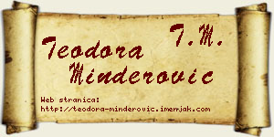 Teodora Minderović vizit kartica